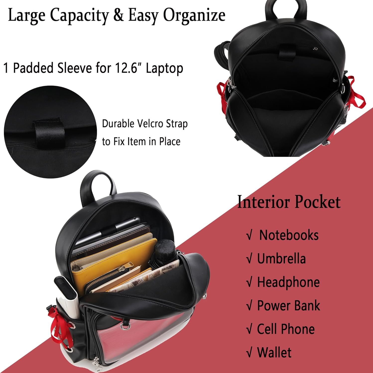 Ita Backpack Pin Display Multi-Purpose Women Backpack with Insert Gothic Design Cosplay Halloween Enamel Pins Shoulder Bag Punk Black Handbag - Image 9