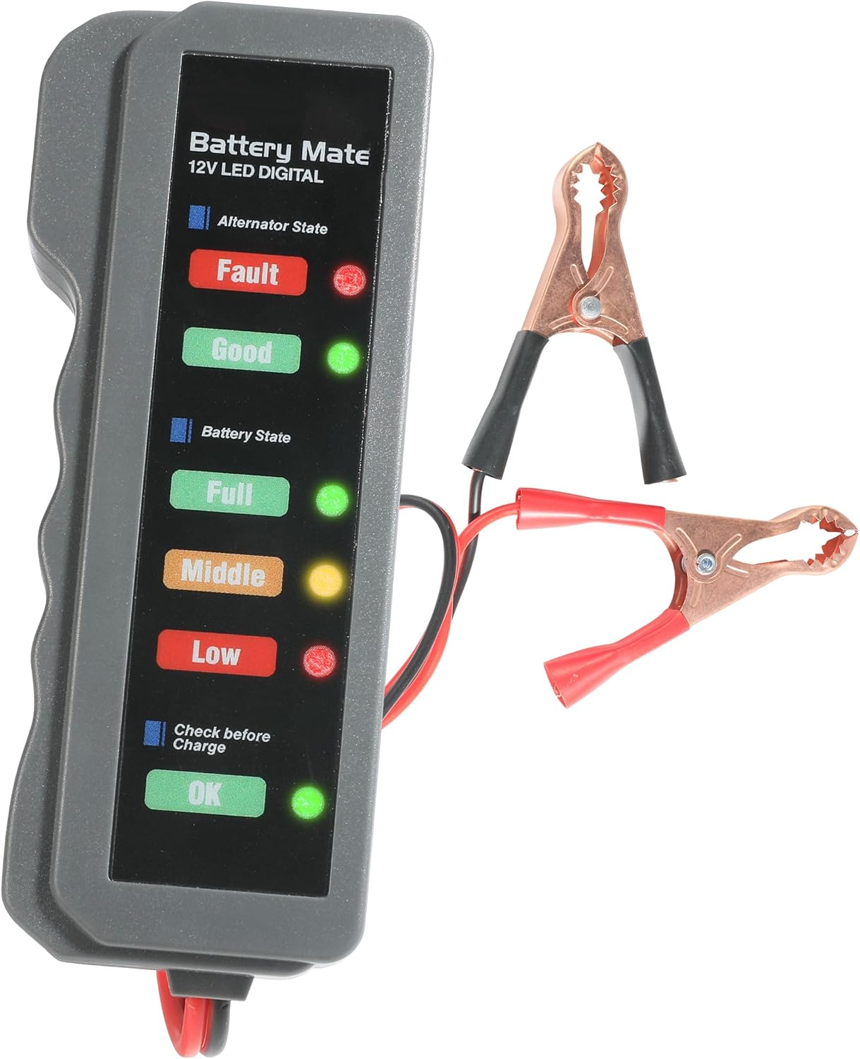 SCUARI Car Battery Tester,Car Accessories Relay Tester,12V Automotive Digital Battery Alternator Tester with LED Indication,Vehicle Battery Condition Detector,Suitable for Most Cars,Trucks,SUVs,Vans