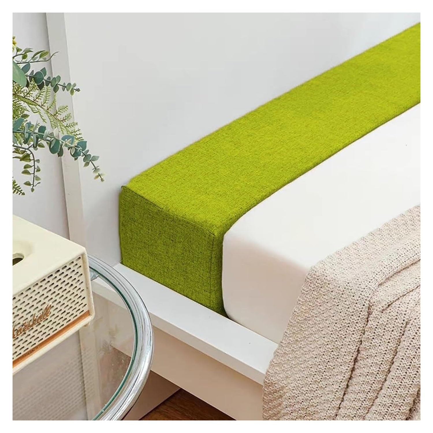 Riempitivo Per Letto - Cuscino Spugna Alta Densità 45D Per Chiudere Spazio Tra Testiera E Materasso, Federa Rimovibile - Foto 3