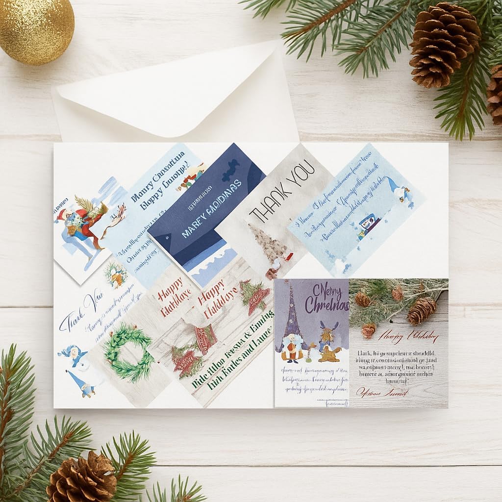 Mail Carrier Holiday Thank You Postcards Assorted 50pcs 4x6 inches Includes White Envelopes Leave A Little Thank You After Receiving A Gift From A Customer On Your Route