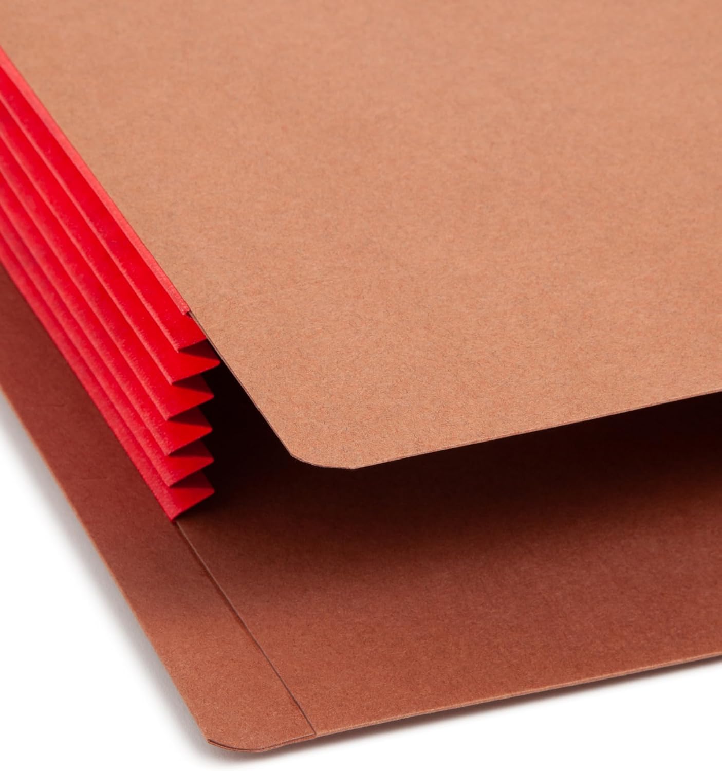 Smead End Tab Pocket, Reinforced Straight-Cut Tab, 5-1/4" Expansion, Extra Wide Legal Size, Redrope with Red Gusset, 10 per Box (74696)