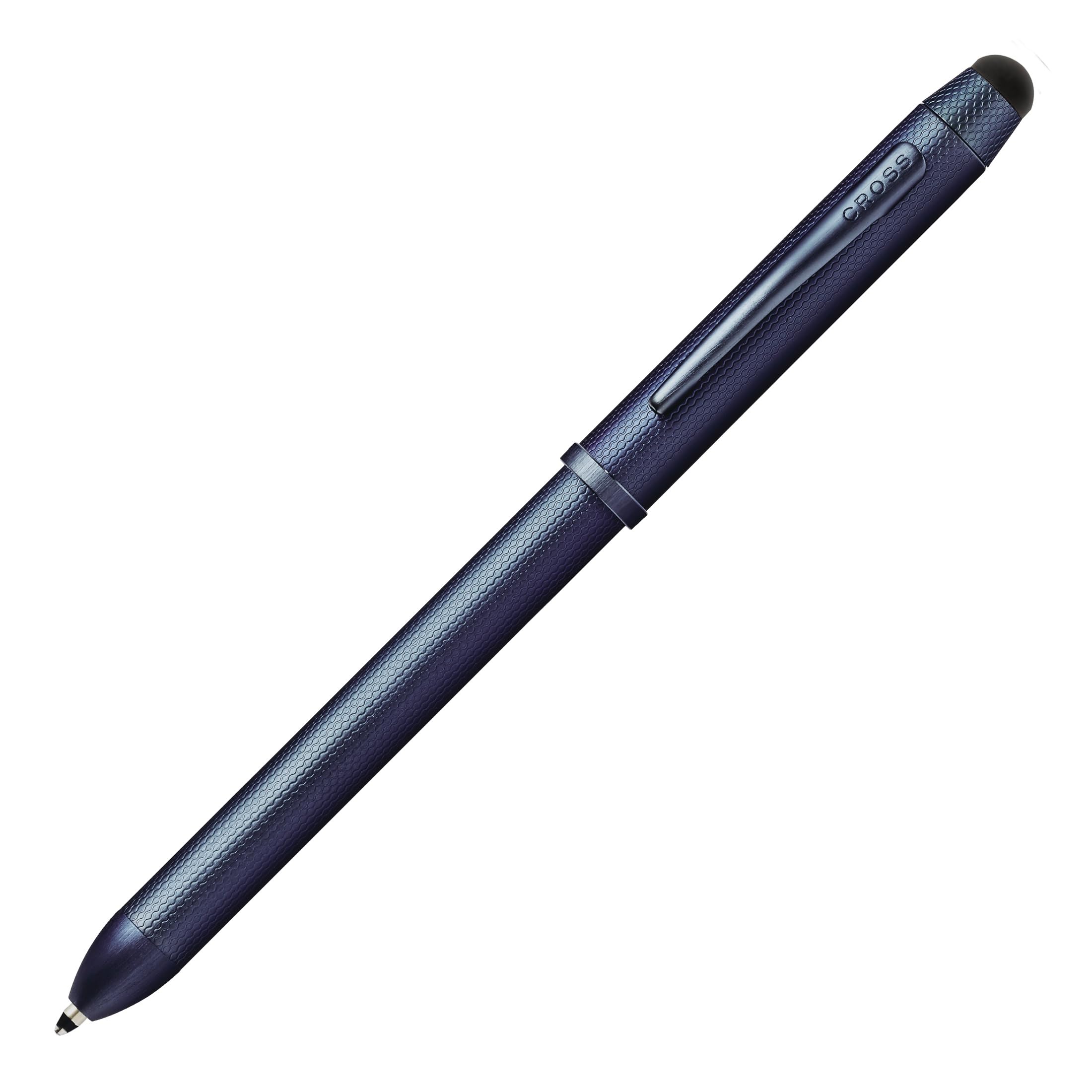 Cross Tech 3+ - Penna multifunzione (confezione regalo, portamine, penna a sfera, gomma/tappo), colore: Blu