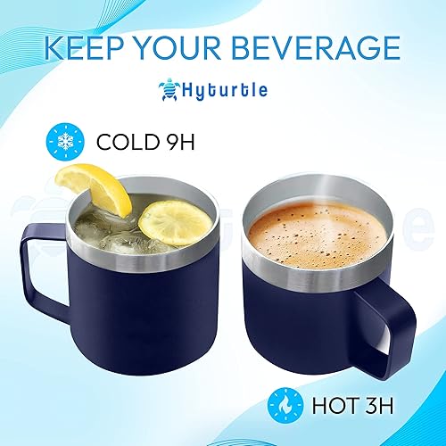 Miniatura 5 de HYTURTLE Taza de café con inscripción "This guy is one awesome dad" en azul marinoVaso de 14 onzas de acero inoxidable. Regalo para papá y hombres