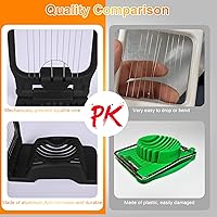 Vista 5 de Cortador de huevos para huevos duros Cortador de fresas (Negro)