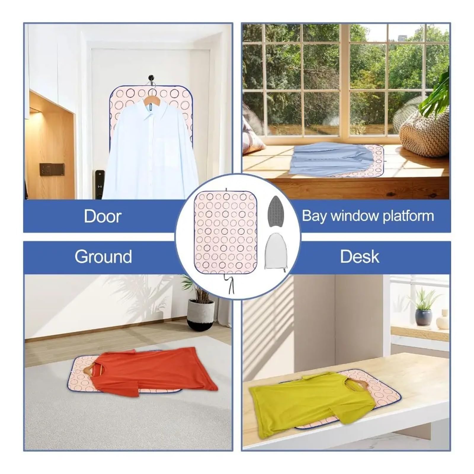 BüGelunterlage FüR Tisch Foldable Ironing Mat Waterproof High Temperature Resistant Heat Press Mat DIY Anti-Scalding Heat-Resistant Protective Mat(L)