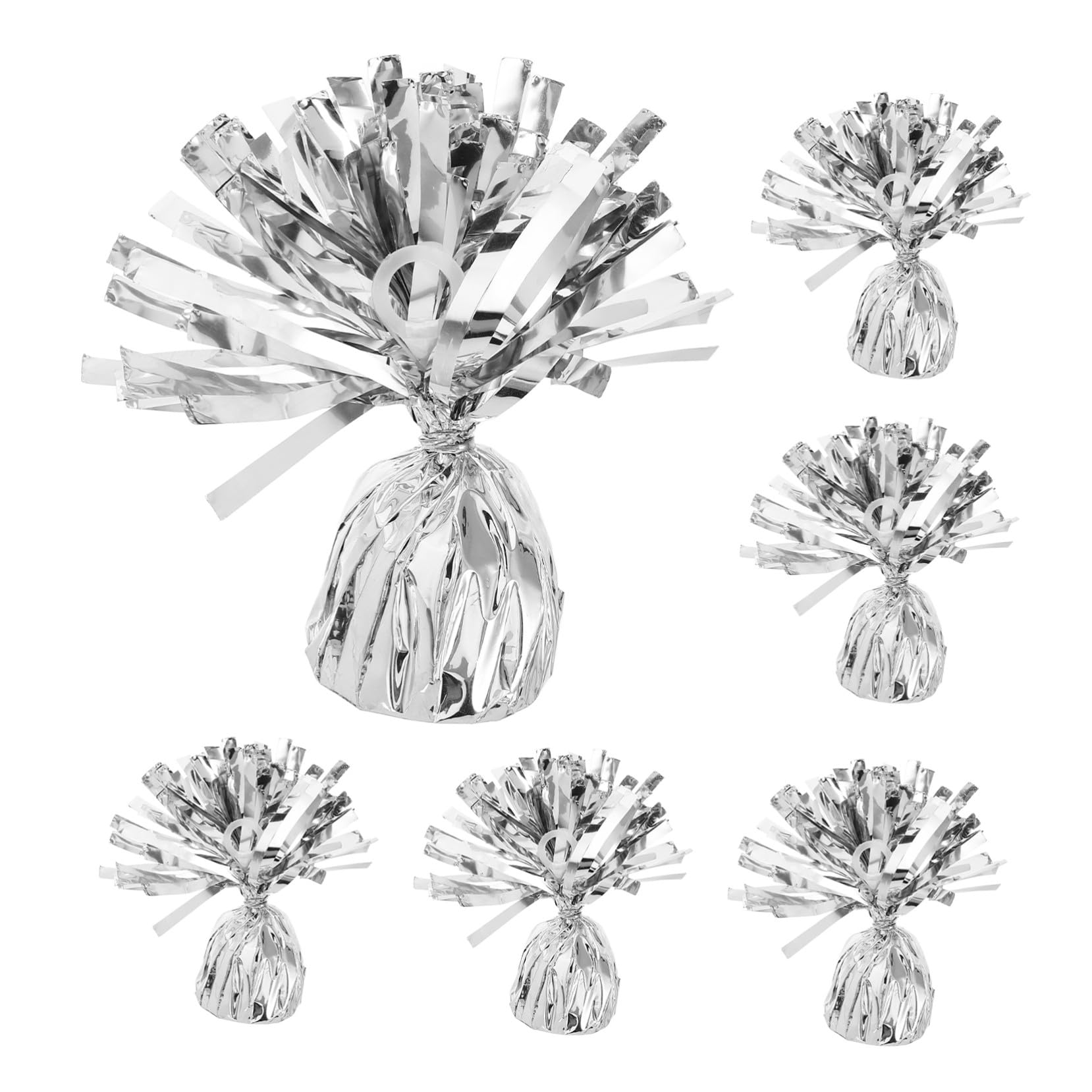 Homoyoyo 6 Stück Ballonbeschwerer Silber Balloon Weight Block für Helium Luftballons Elegantes Design Einfach zu Befestigen Vielseitig für Hochzeit Geburtstag Outdoor und Indoor Party