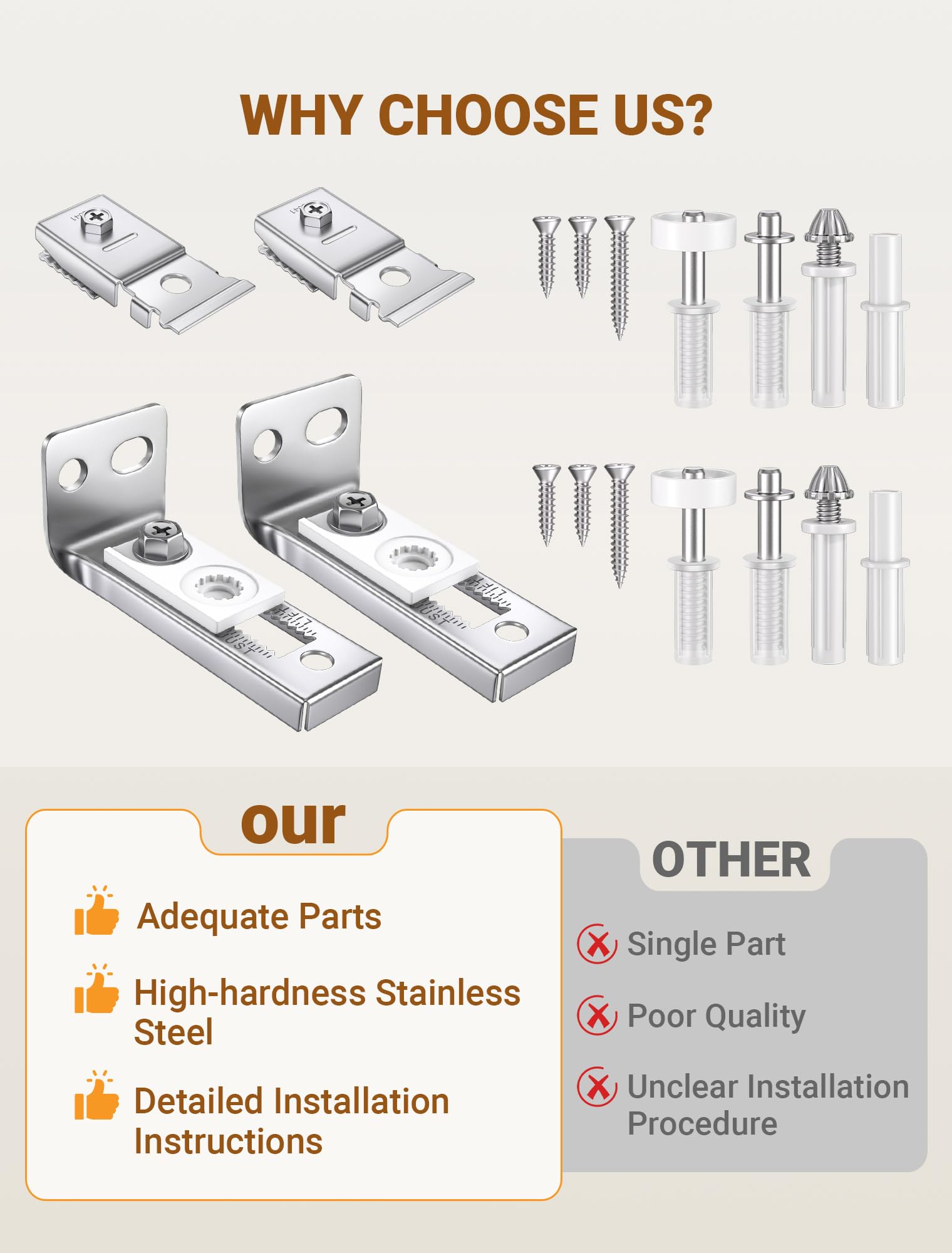 2 Pack Bifold Door Hardware Repair Kit for Folding Pocket & Accordion Door — Amazon image 6