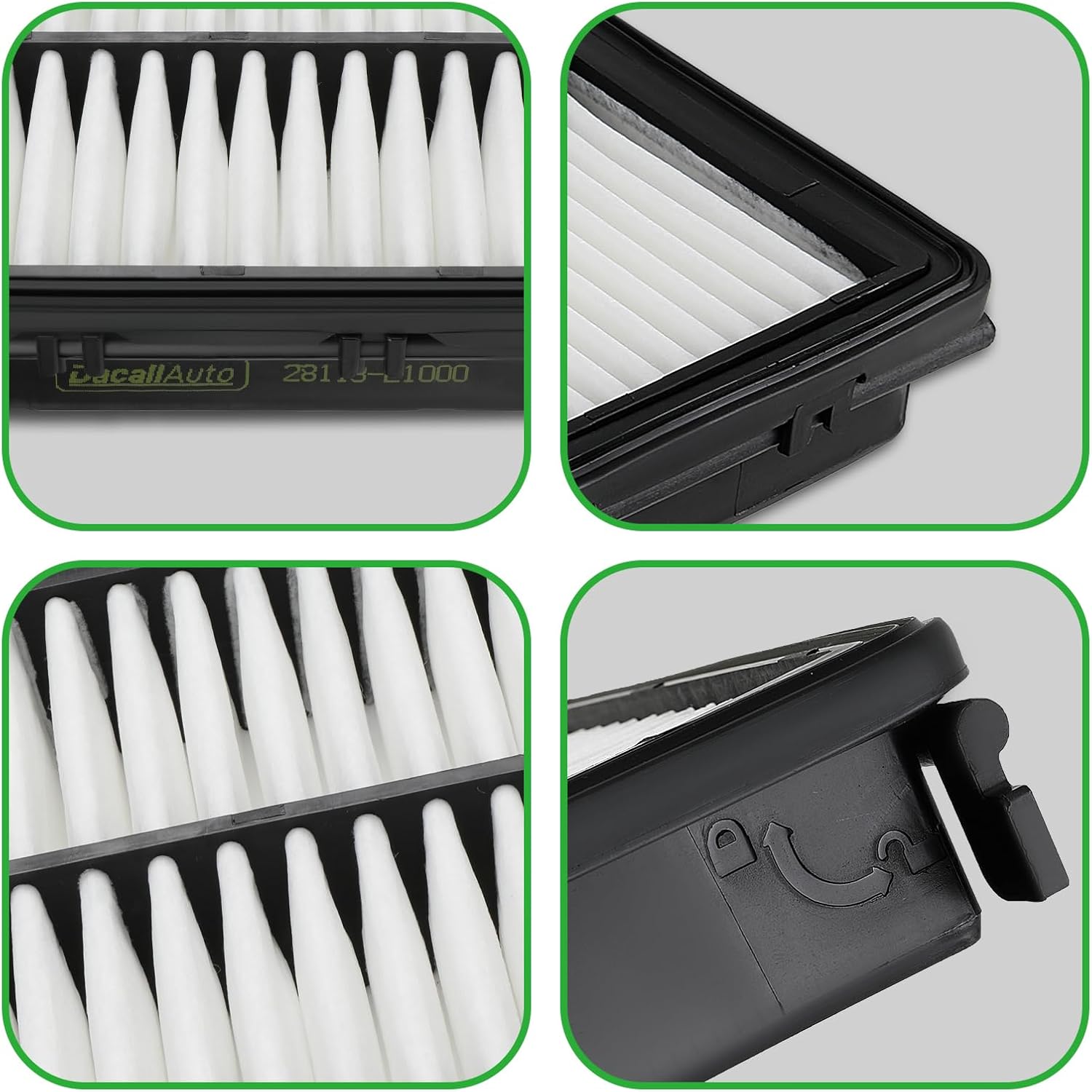 Engine & Cabin Air Filter Set for Hyundai Santa Cruz(2022-2025), Santa Fe(2021-2025), Tucson(2022-2025), Sorento(2021-2025), Sonata, for Kia K5 Sportage, NOT FOR HYBRID. 97133L1000 28113L1000