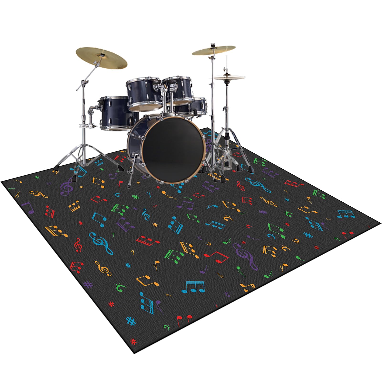 Rxibefuw Color-139 120 X 80 Cm Drum Mat Soundproof Mat, Sound-Absorbing Mat, Rectangle Drum Carpet, Professional Rectangle Electronic Jazz Drum Kit For Bass Drum Snare And Other Musical Instrument Mat