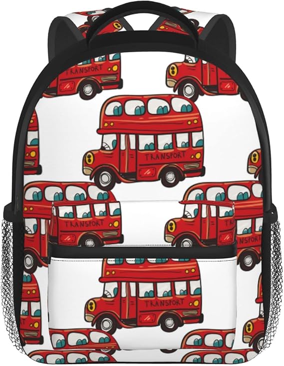 Amazon Co Jp リュック 子供 キッズ バッグ バス 車柄 赤い 通園バッグ 男の子 女の子 リュックサック チェストベルト付き 遠足 かわいい 幼稚園 保育園 小学生 低学年 ジュニア軽量 おしゃれ 通園 通学 個性 Bolaco シューズ バッグ