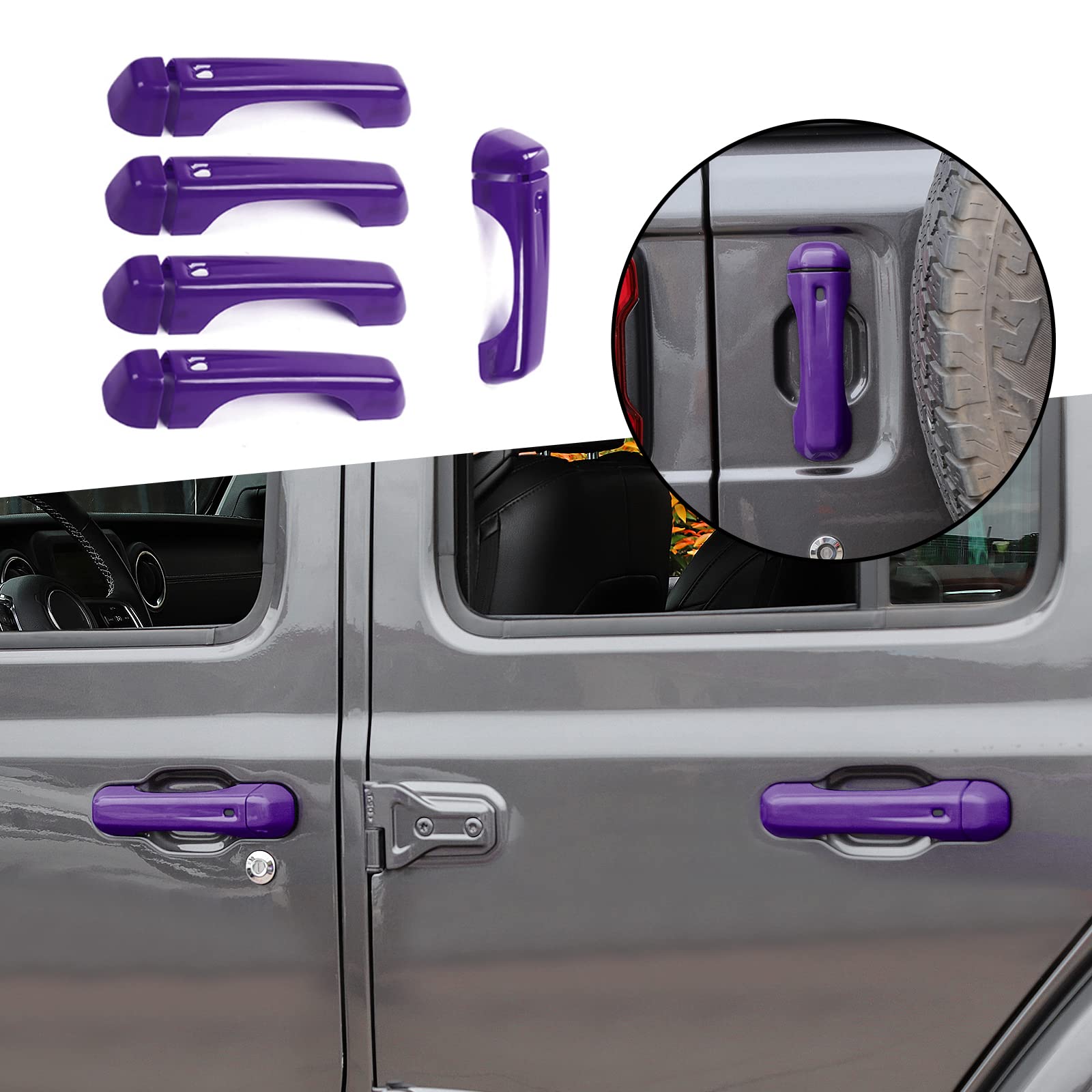 Amazon.com: SQQP Door Handle Cover & Tailgate Handle Cover Inserts ...