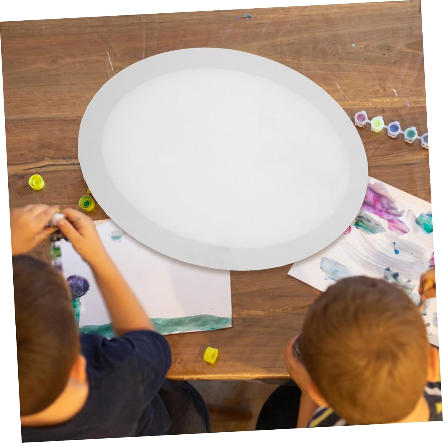 Acrylic Panel,2pcs Oval Canvas Board for Oil Painting Quality Painting Board for Students Artists(40X30cm)