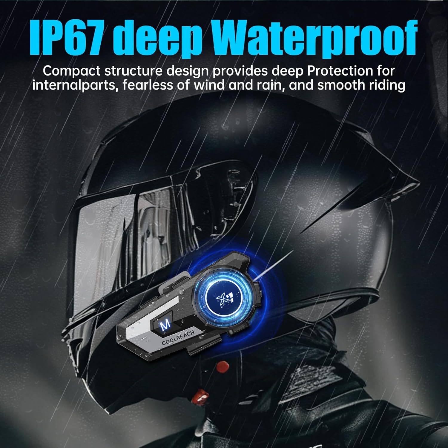 Motorcycle Helmet Bluetooth Headset,Sking Earphone,CVC Noise Cancellation Stereo Music Automatic answering,90 Hours Playing time High Sound Bluetooth Motorcycle Helmet Ultra-Thin