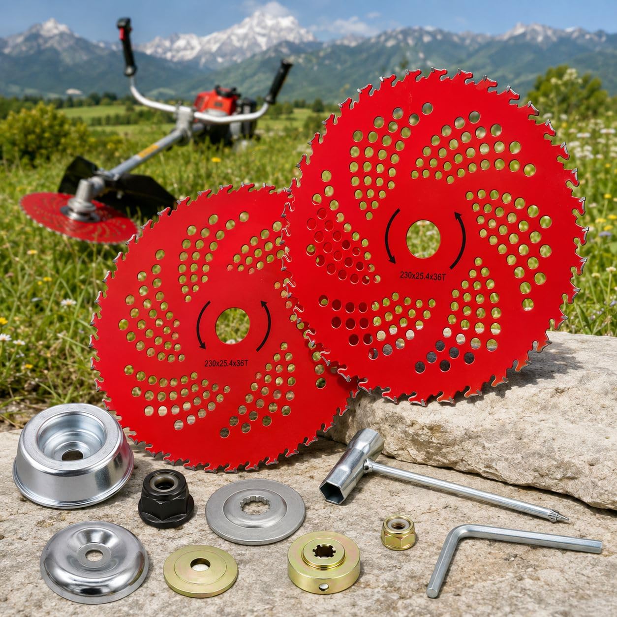 Lama decespugliatore 36 Denti per Castelgarden BKE27D 2 pz