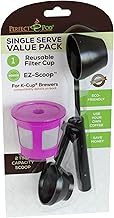 Single Serve Value Pack Reusable Filter Cup/EZ Scoop Perfect Pod Single Serve Pack Reusable Coffee Filter Cup & EZ-Scoop for K-CUP Brewers