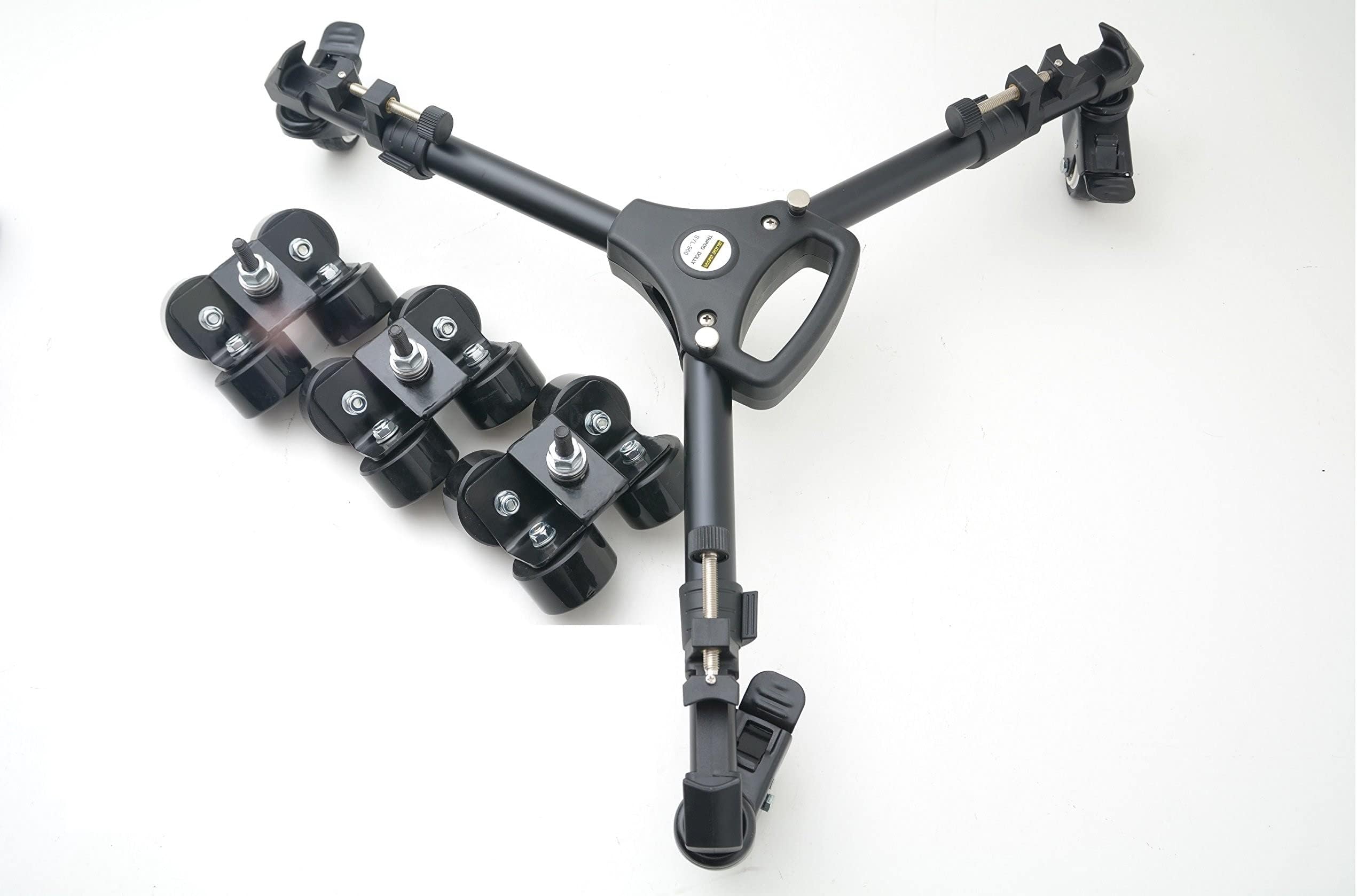 Glide Gear SYL 960 Tripod Dolly – Floor & Track Use – Caster Wheels, 360° Swivel, 35lb Capacity, Aluminum Build