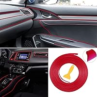 Vista 7 de Tiras decorativas para interior de automóvil, impermeables, ajuste universal y flexibles, tiras para insertar, incluye herramienta de instalación