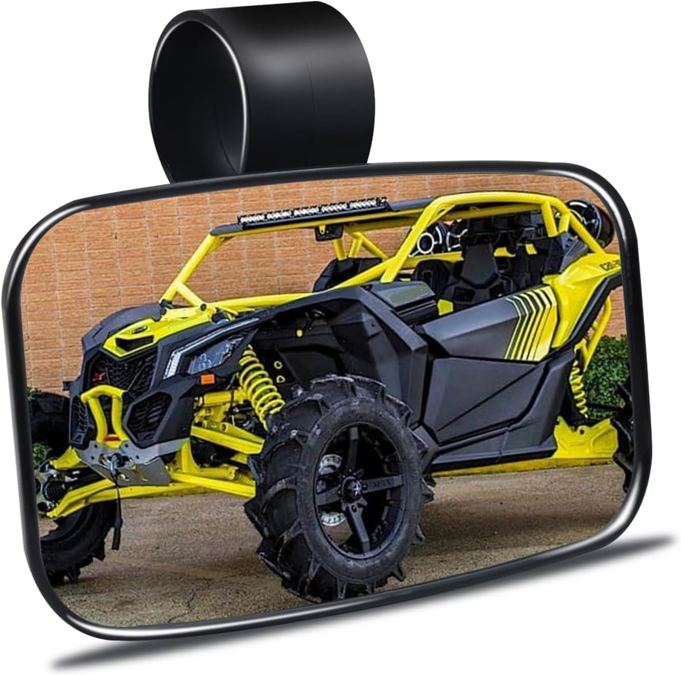 Boat Rear View Mirrors, Golf Cart Mirror UTV Convex Mirror ATV Center Clamp Mount Fits 1.5 1.75 2 cm Tube