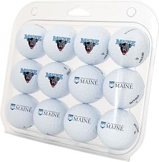Desert Cactus University of Maine Dozen Golf Balls - Full Color 12 Pack, UMaine Black Bears Officially Licensed Gear