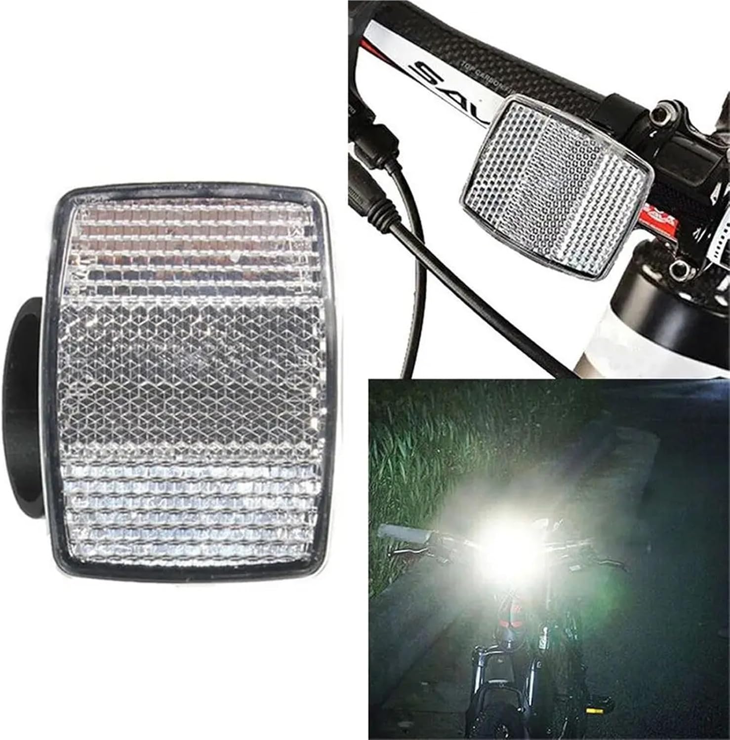 Bike Reflectors 10 Pcs Bicycle Bike Handlebar Reflector Reflective Front Rear Warning Light Safety Lens Red/White Accessories Taillight