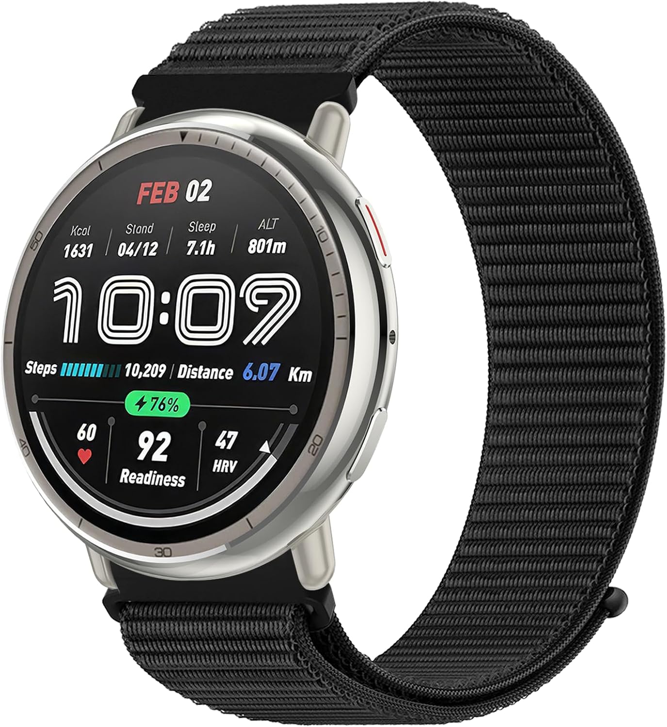 Nylon Watch Strap 20mm for Amazfit Active 3 2/Active/GTS/GTS 2/2e/GTS 3/GTS 4/GTS4 Mini/GTR Mini/Amazfit Bip/Bip U/BipU Pro/Bip 3/Bip3 Pro/Pop/Pop Pro Sport Replacement for Man Woman