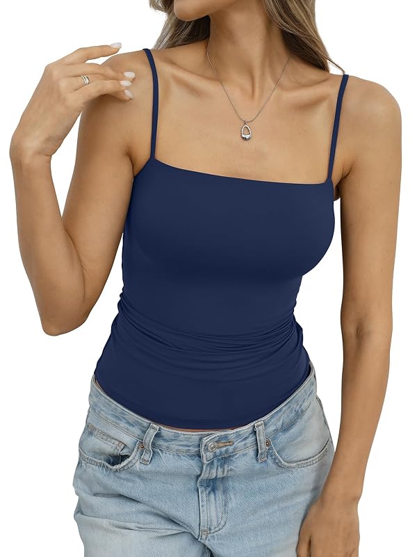 Easygala Womens Double Lined Tank Top Square Neck Spaghetti Strap Camisole by EasyGala - Used condition - Image 4