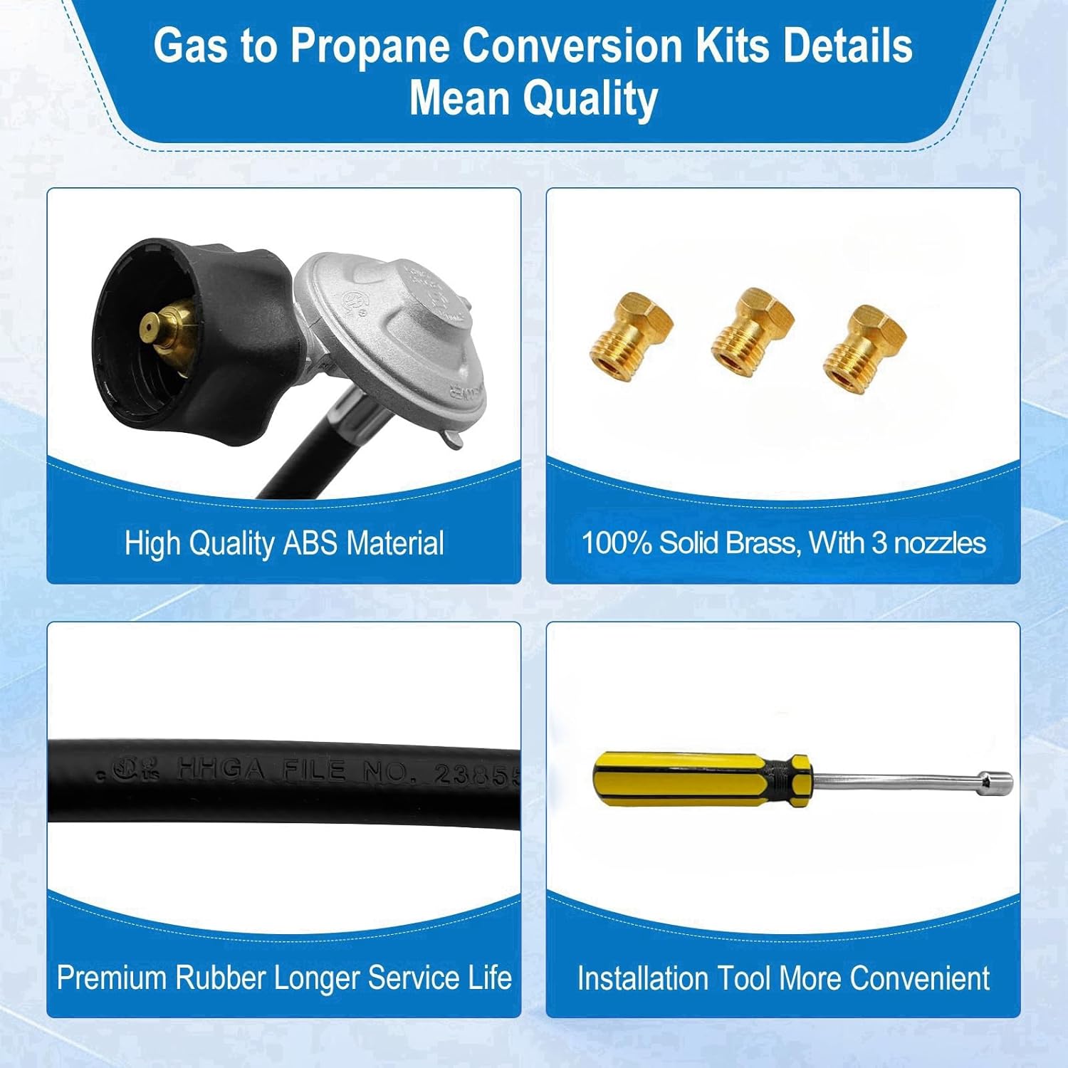 Natural Gas To Propane Conversion Kit for Weber Spirit II 310/315/E310/210,for Weber Conversion Kit with 5FT Propane Regulator Hose and Natural Gas Conversion kit Gas To Propane Conversion.