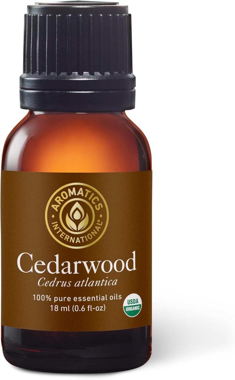 Aromatics International Premium Organic Cedarwood Atlas Essential Oil 18ml | 100% Pure Luxurious Essential Oil for Diffusion, Aromatherapy & Wellness Use