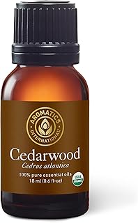 Aromatics International Premium Organic Cedarwood Atlas Essential Oil 18ml | 100% Pure Luxurious Essential Oil for Diffusion, Aromatherapy & Wellness Use