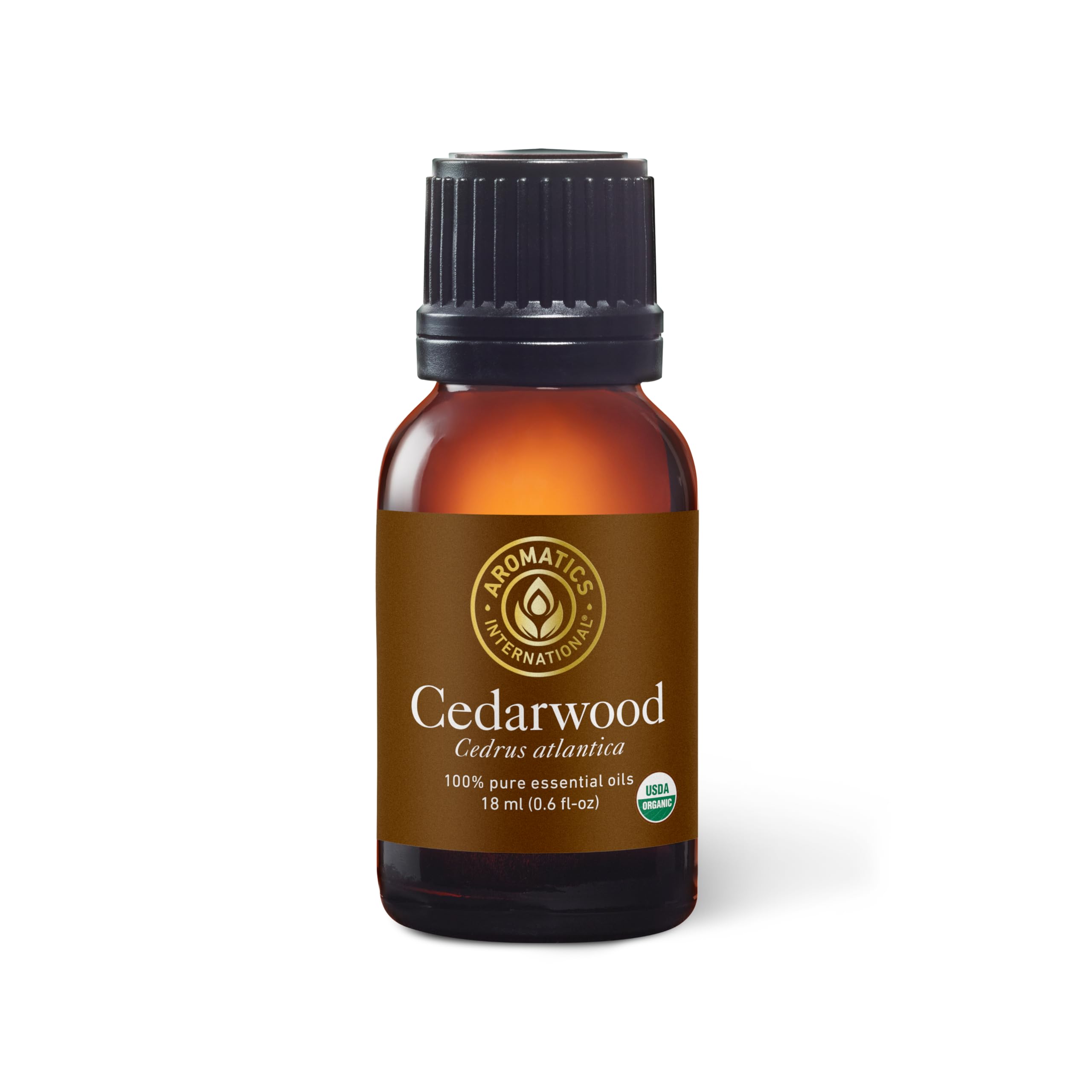 Aromatics International Premium Organic Cedarwood Atlas Essential Oil 18ml | 100% Pure Luxurious Essential Oil for Diffusion, Aromatherapy & Wellness
