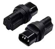 zdyCGTime 3 Prong USA C14 to NEMA 5-15R Plug Power Adapter for Standard Computer Power Adapter 15A/125V (IG-320) (NEMA 5-15R to IEC 60320-C14)(2 Pack)