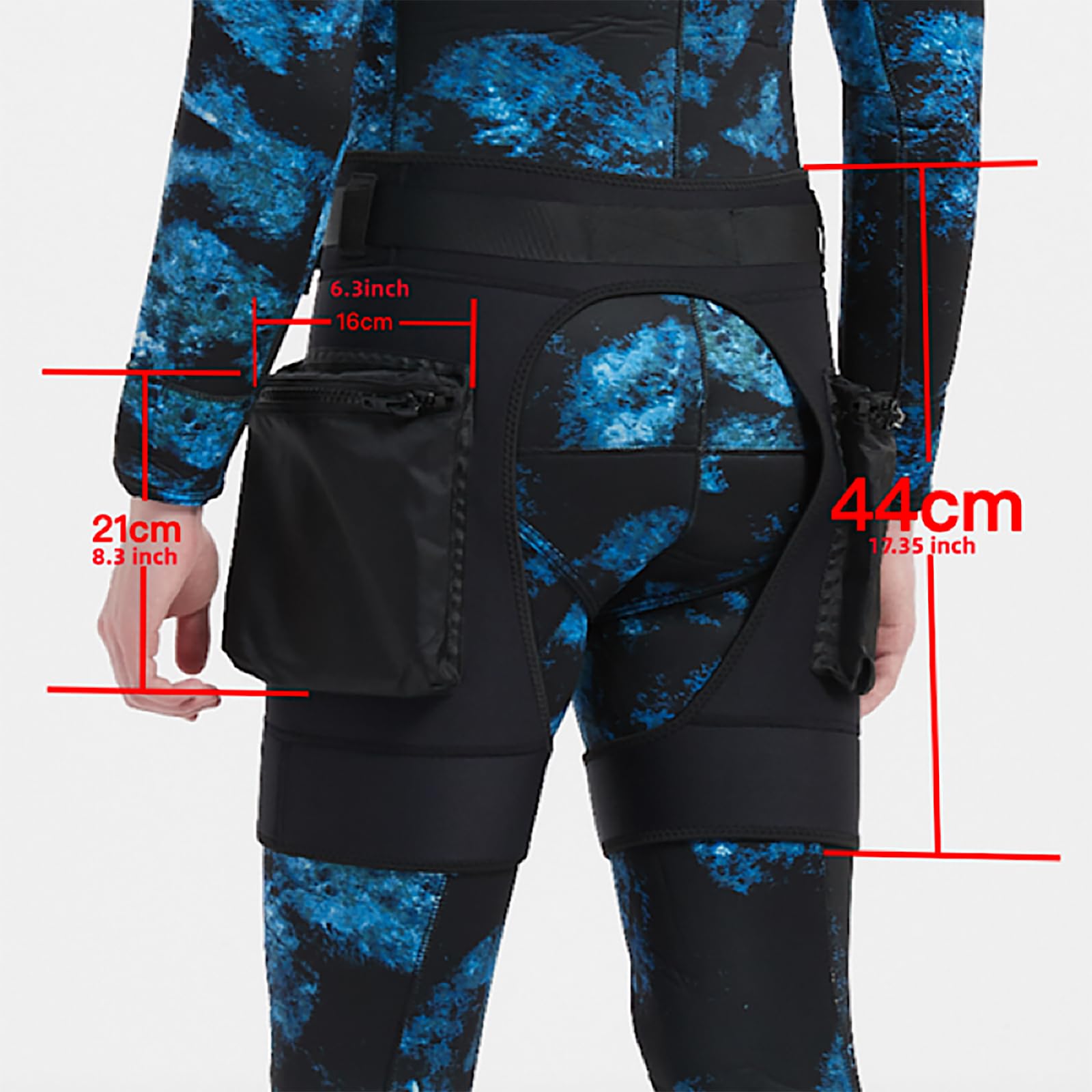 Muta da uomo e da donna in neoprene, pantaloncini da immersione tecnici, pantaloncini da immersione, pantaloncini elasticizzati con tasche ad anello D Short rilascio rapido fibbia cintura