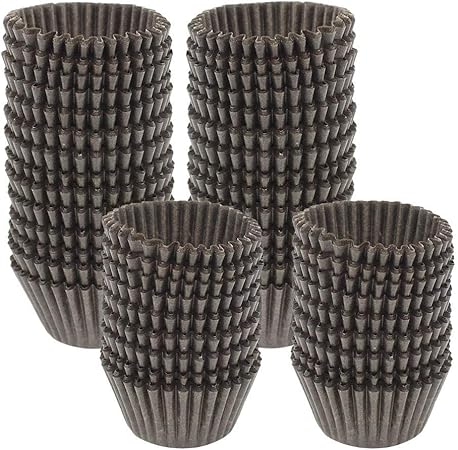 1000 Stück Braune Papier-Tabletts Für Trüffel & Süßigkeiten – 3,3x3,3x1,5 Cm, Nachhaltig & Elegant