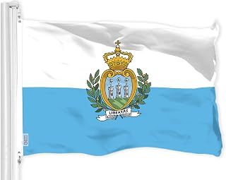 G128 San Marino Sammarinese Flag | 3x5 Ft | LiteWeave Pro Series Printed 150D Polyester | Country Flag, Indoor/Outdoor, Vibrant Colors, Brass Grommets