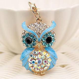 Bling Kristall Eule Schlüsselanhänger für Frauen, modischer Taschenanhänger, Autoschlüsselhalter, niedlicher Strass-Tier-Anhänger, Geschenk