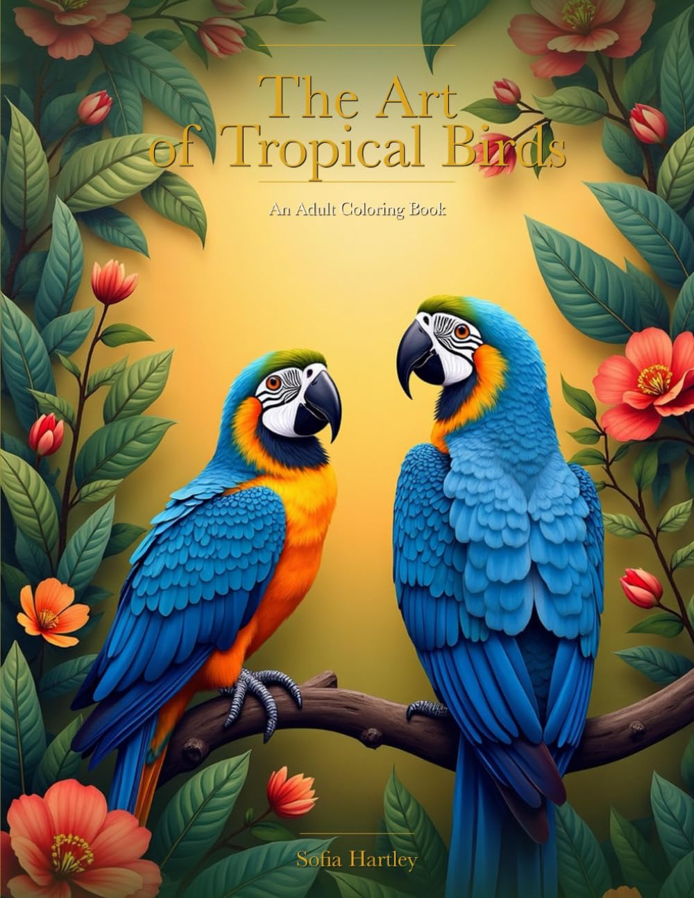 The Art of Tropical Birds: An Adult Coloring Book