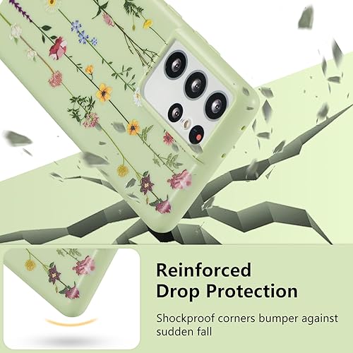 Vista 295 de ZTOFERA Funda protectora delgada para Samsung Galaxy S21 FE 5G, bonito diseño de flores para niñas y mujeres, funda protectora delgada para Galaxy