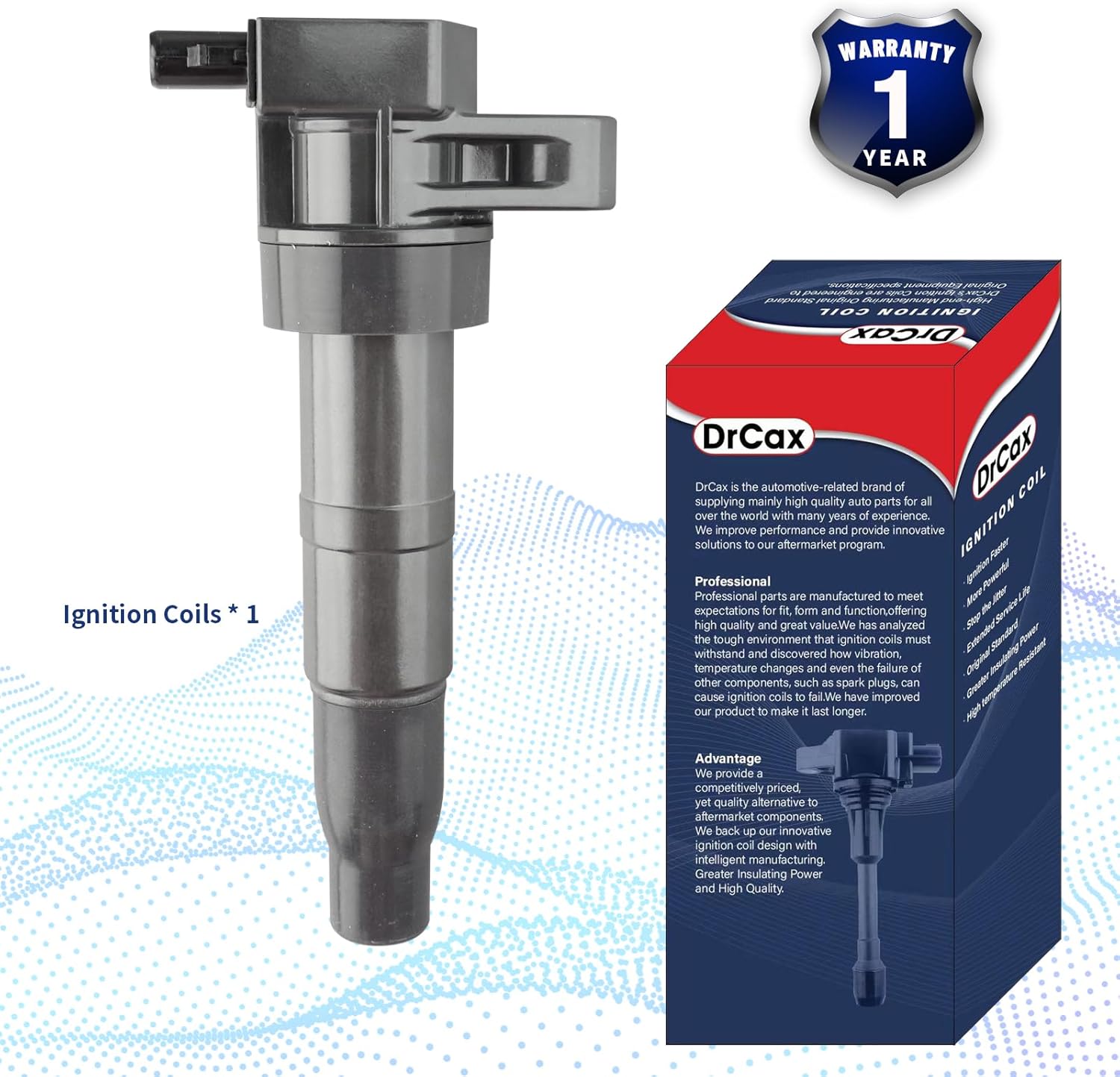 OEM Ignition Coil UF546 27301-3C000 Compatible with Hyundai Kia Azera Entourage Santa Fe Sonata Veracruz Optima Sedona Replaces 27301-3C010 2.4L 3.3L 3.5L 3.8L V6-1 Pack