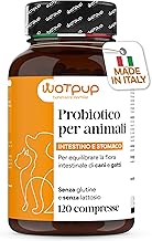 High Quality Probiotic for Dogs, Made in Italy, Lactic Ferments for Dogs and Cats, 120 Tablets – 4 Months Supply. Support for Digestion, Itching and Allergies. Supplement Diarrhea Cat