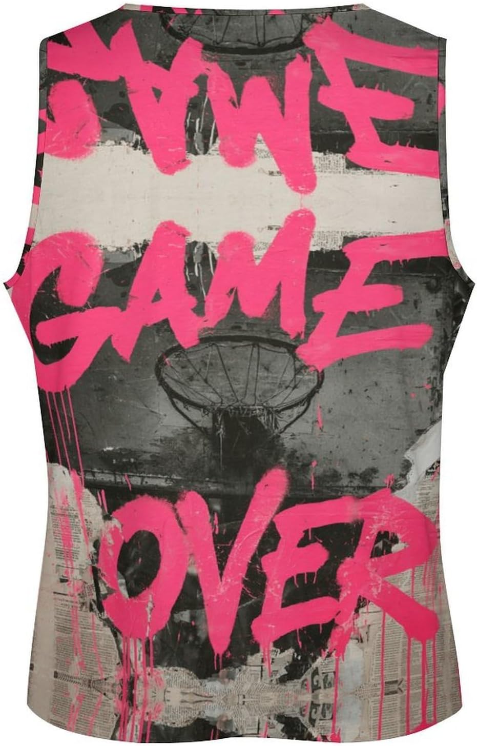 Basketball Hoop Men's All Over Print Muscle Tank Top Sleeveless V Neck Workout Gym Casual Sports Tee S‑5XL