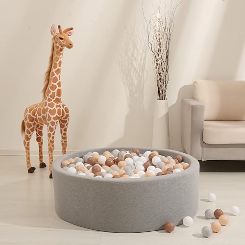 Miniatura 7 de GOGOSO Pelotas para niños pequeños, 100 bolas de gateo de 2.15 pulgadas, sin BPA, a prueba de aplastamiento, bolas de plástico suave para niños