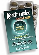 Korticomplex Cortisol Slim - Cortisol and Metabolism Control Supplement - With Ashwagandha, Rhodiola and Magnolia - Support Mental Wellbeing and Hunger - 30 Tablets of 830mg - Dietalinea