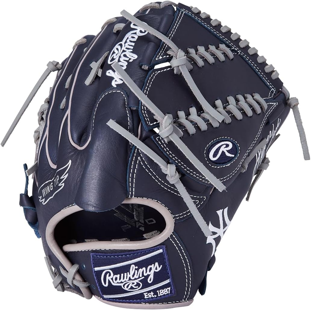 Rawlings Baseball Glove Soft Adult Hyper TECH MLB Team GR5HTMA15W Yankees [Pitcher] Size 11.75 *Right Throw (Left Handed)
