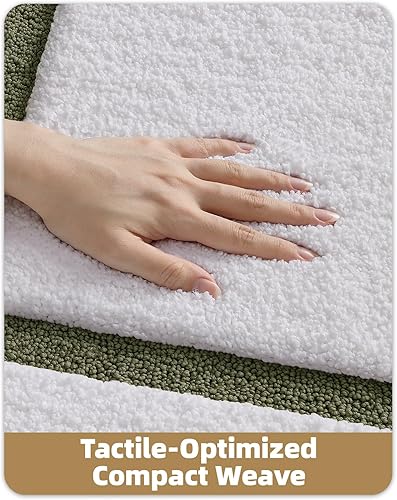 Miniatura 4 de Color&Geometry Alfombras de baño, de microfibra absorbentes de agua y de secado rápido, antideslizantes, lavables a máquina, extra suaves, para