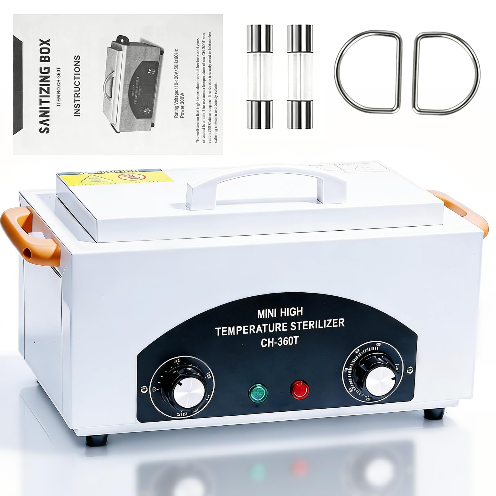 Stérilisateur Électrique à Air Chaud, Haute Température, 300W 220℃ | Autoclave Sterilisateur Onglerie, Minuterie Réglable, Sterilisateur Electrique pour Outils de Manucure, Pédicure, Coiffure