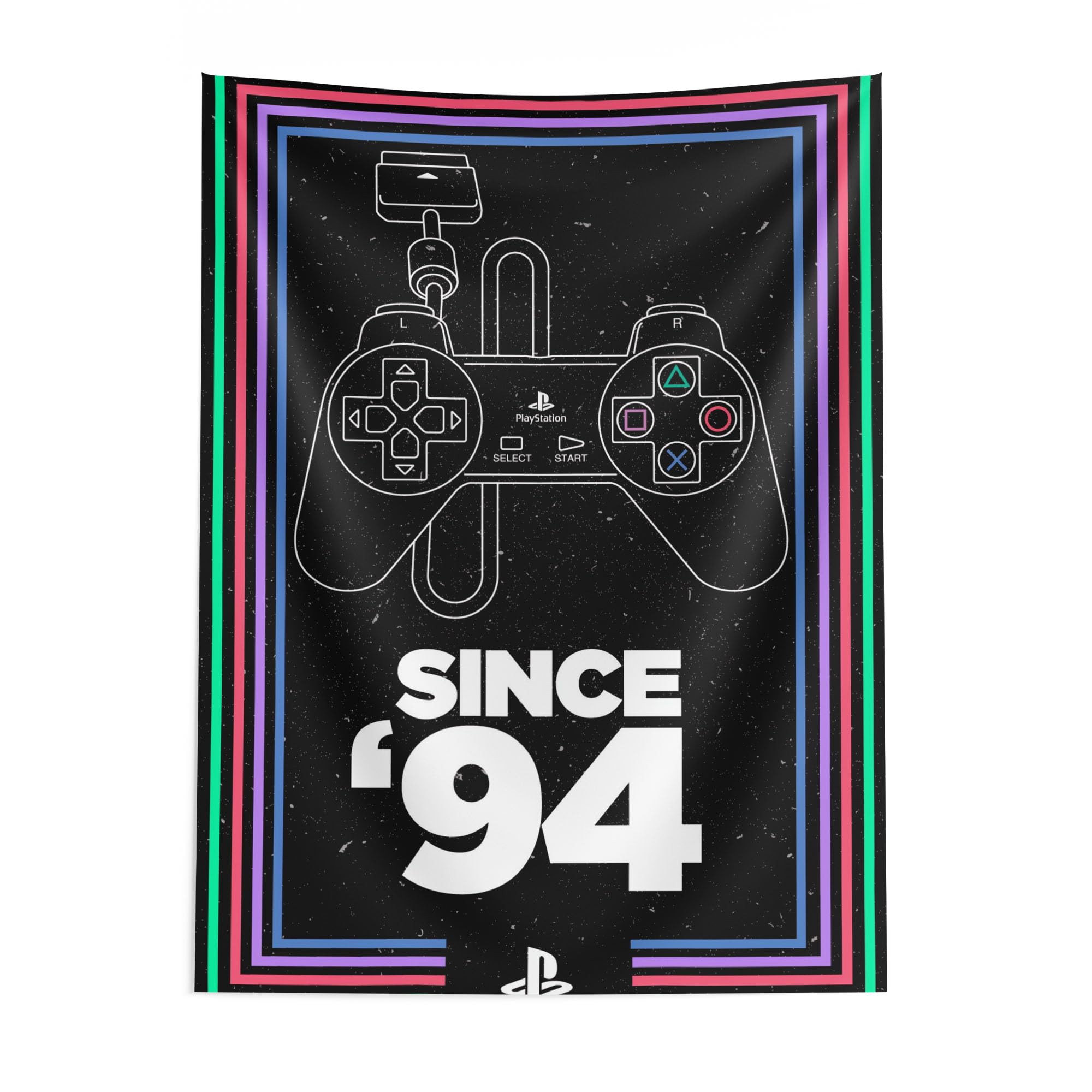 Northwest Playstation Staticcore Wall Hanging Tapestry, Gaming Room Decor, Lightweight Washable Fade Resistant, 40X57 Inches