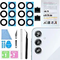 2 peças de reposição para lente traseira da câmera traseira do Galaxy A55, vidro de lente traseira ASDAWN para Samsung Galaxy A55 16.8 cm todas as operadoras com filme de lente + manual de