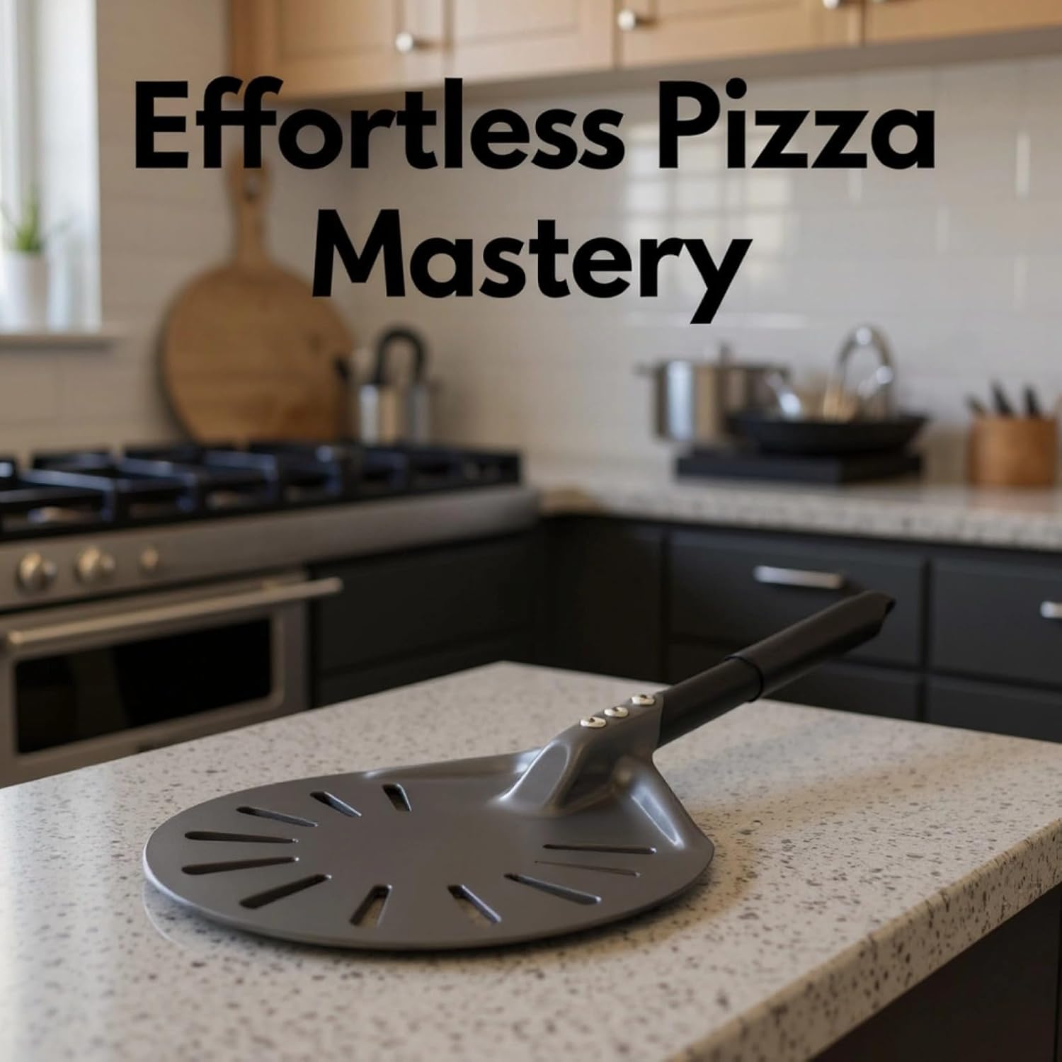 6-Inch Aluminum Pizza Peel With Perforated Design, Pizza Turner 15.8 In/40 Cm Pizza Shovel For Homemade Pizza And Outdoor Oven, Includes Color Box