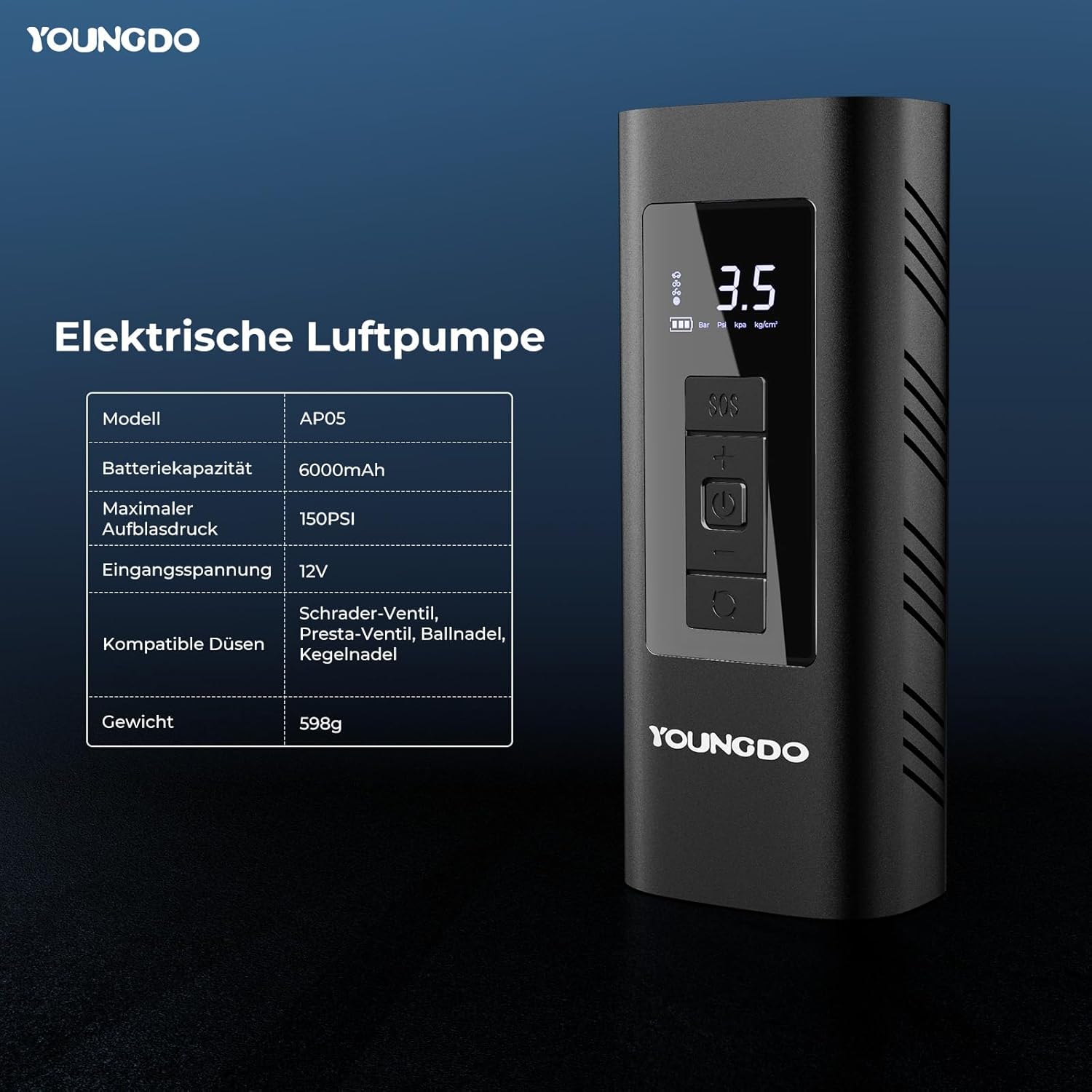 YOUNGDO pumpa s digitálnym displejom a ventilmi
