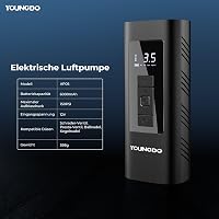 YOUNGDO 150 PSI elektromos kerékpáros pumpa 6000 mAh akkumulátorral 2